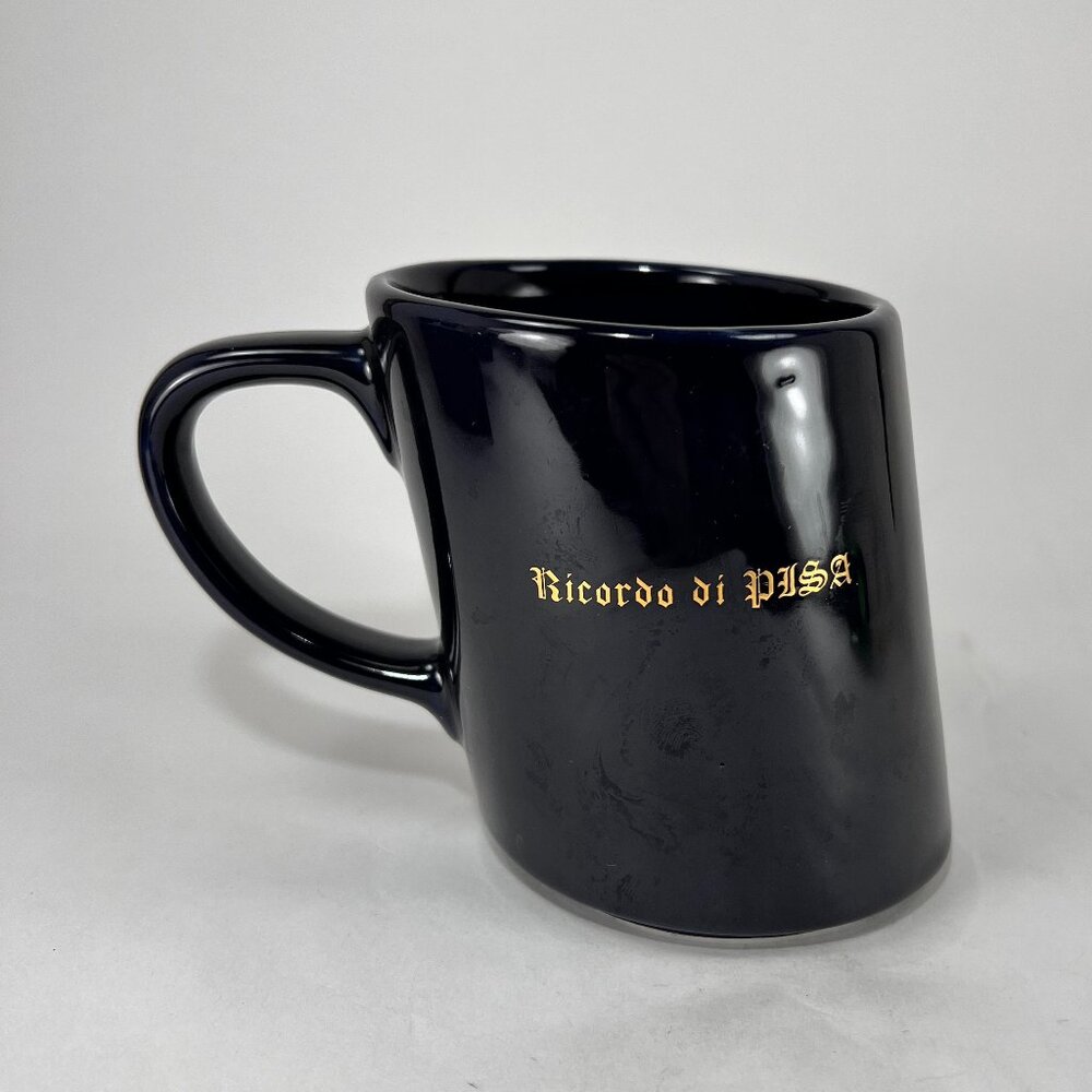 Leaning Tower of Pisa Coffee Cup Mug Ceramic Blue Gold Replacement PF Italy - Picture 5 of 15